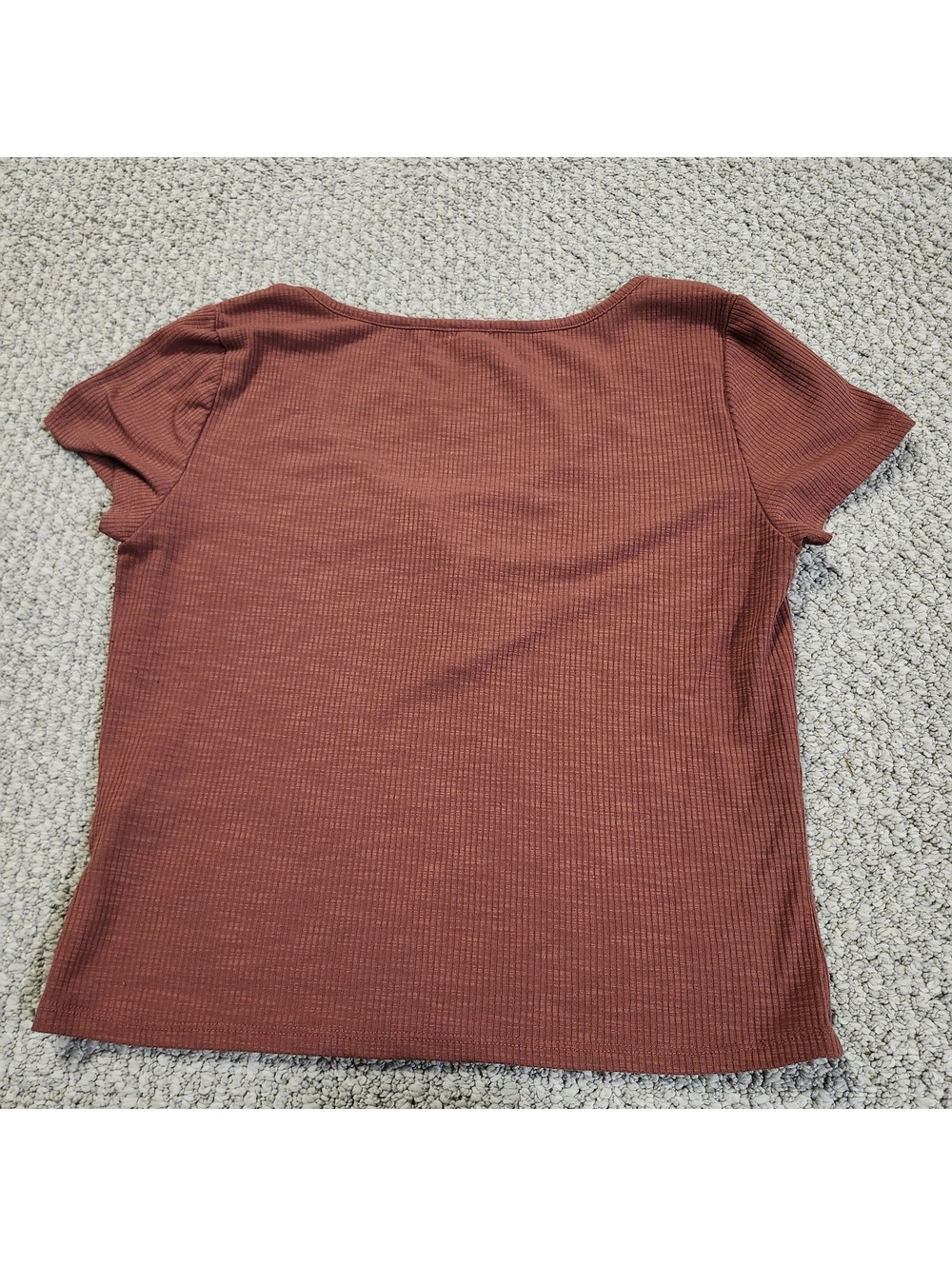 Garage Women's Ribbed Short Sleeve Top Size Large